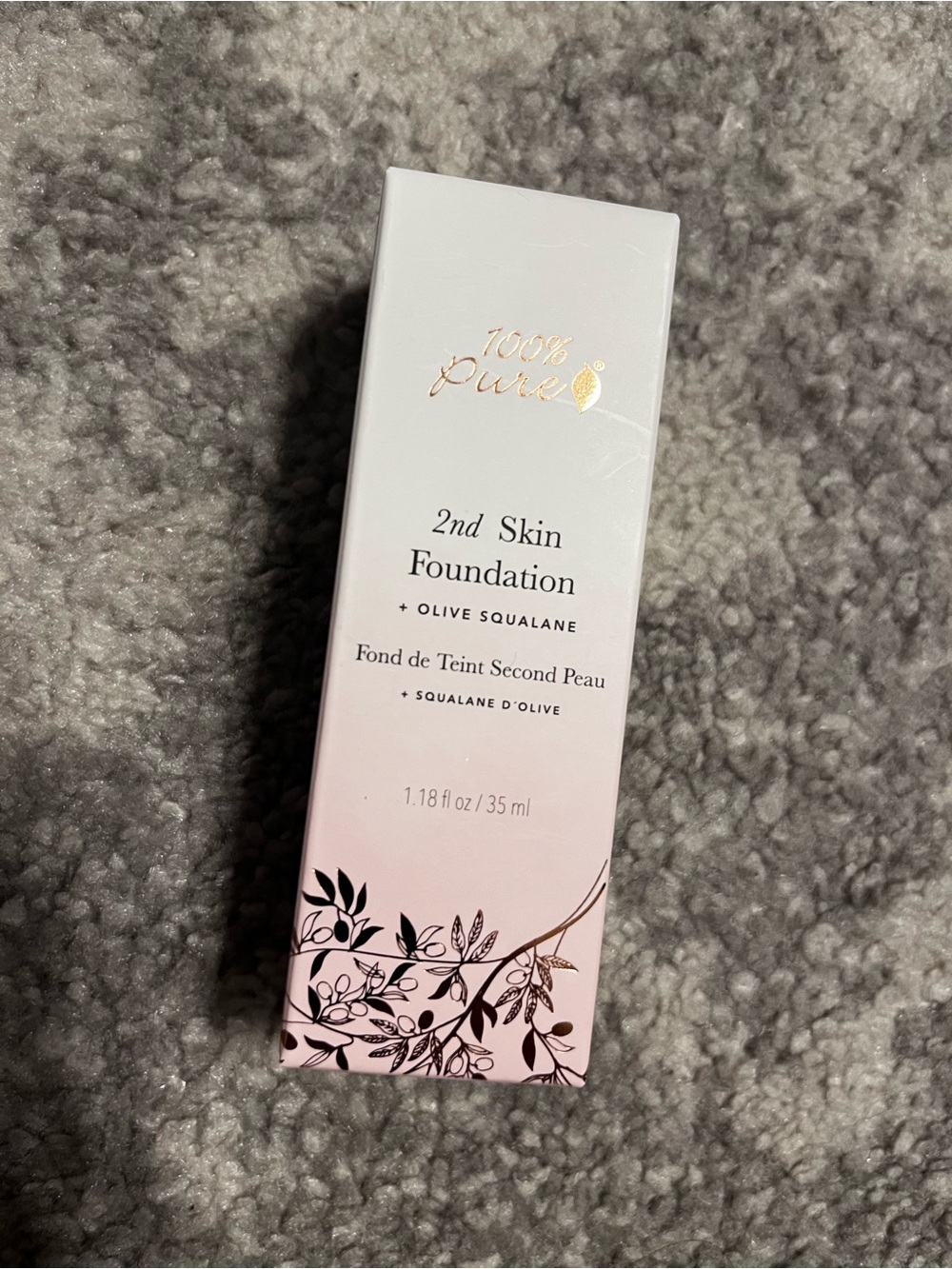100% pure 2nd skin foundation SHADE 1 Non Toxic Clean Beauty Full Coverage
